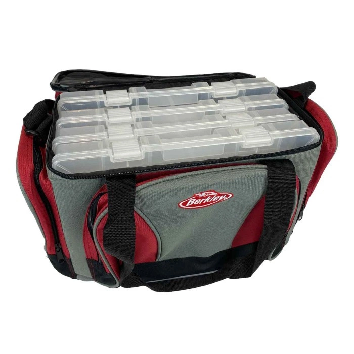 Berkley Betesväska Inkl 4 Askar, Grå/vinröd – Image 2