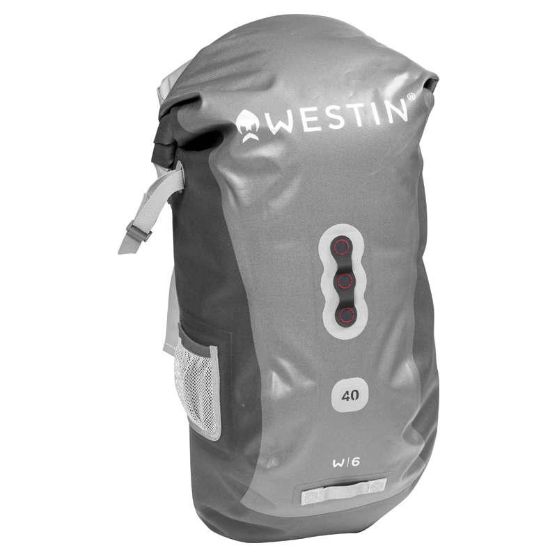 Westin Fishing Westin W6 Roll-Top Backpack Silver/Grey 40L